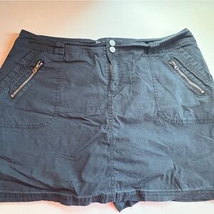 Lane Bryant Black Cotton Blend Skort